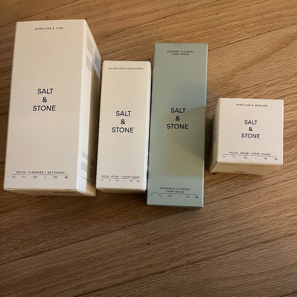 Unopened, unused Salt and Stone Skincare set